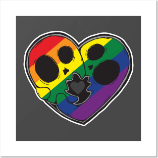 Pride Snuggle Skulls Posters and Art